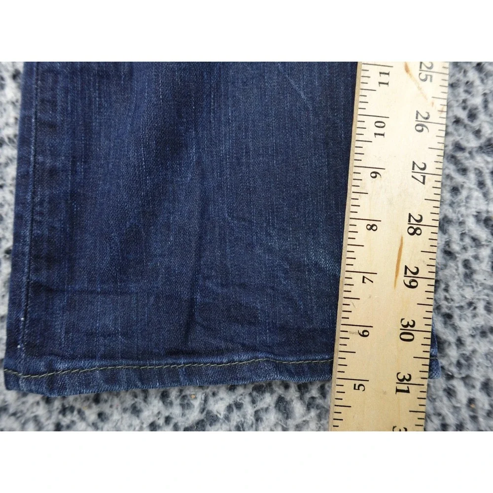 Levis‎ 597 Low Boot Jeans Mens 34x32 Dark Blue Bootcut Stretch